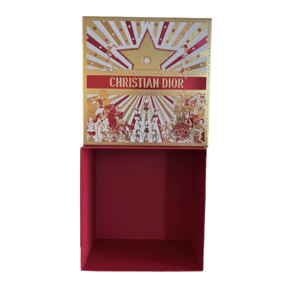 Dior Lunar New Year Gift Storage Box Red & Gold Logo 7.75 in x 7.75 in x 4in NEW - Picture 3 of 5